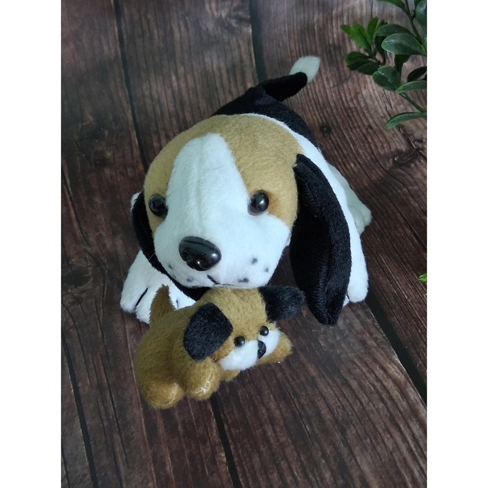 Mother with Baby Puppy Plush Stuffed Toy